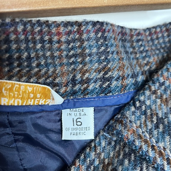 Brooks Brothers Vintage Plaid Wool Midi Skirt Womens 16 Academia Preppy Heritage - Picture 6 of 12